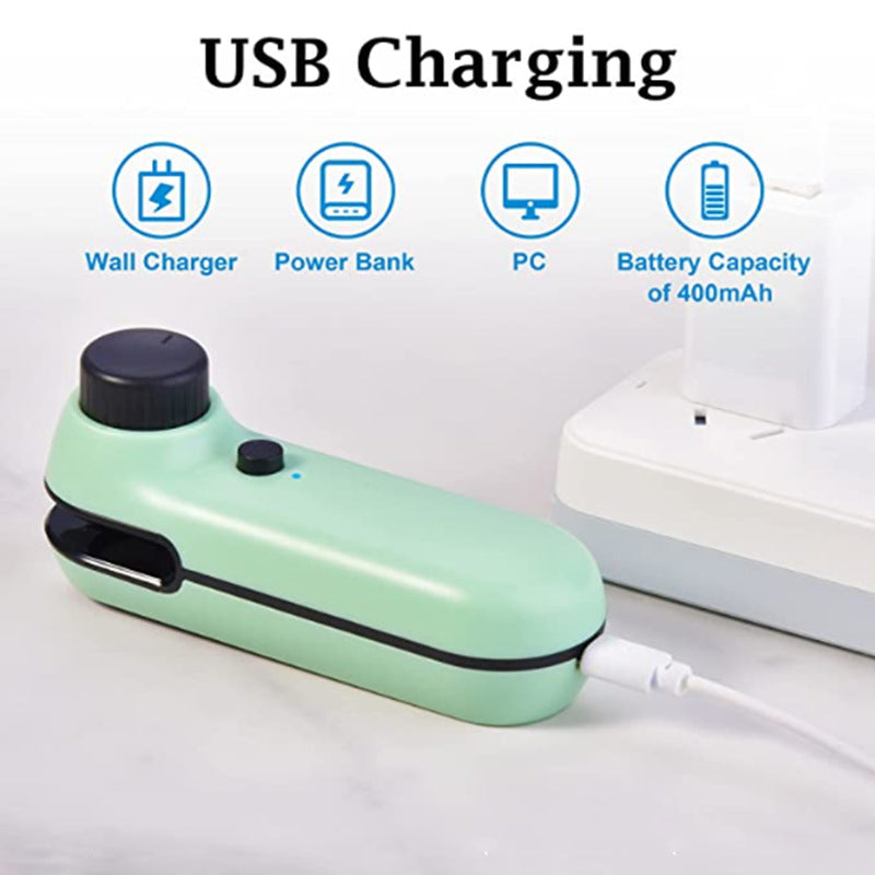 Knob Charging Sealer Mini Sealer Portable Home Sealing Clip Snack Moisture-proof Mini Heat Sealer
