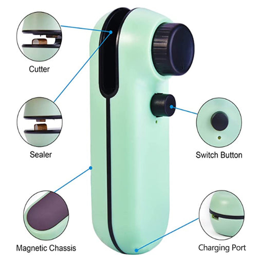 Knob Charging Sealer Mini Sealer Portable Home Sealing Clip Snack Moisture-proof Mini Heat Sealer